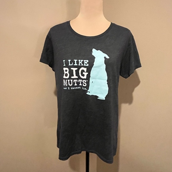 Spectra Tops - I Like Big Mutts Graphic Tee, size Large